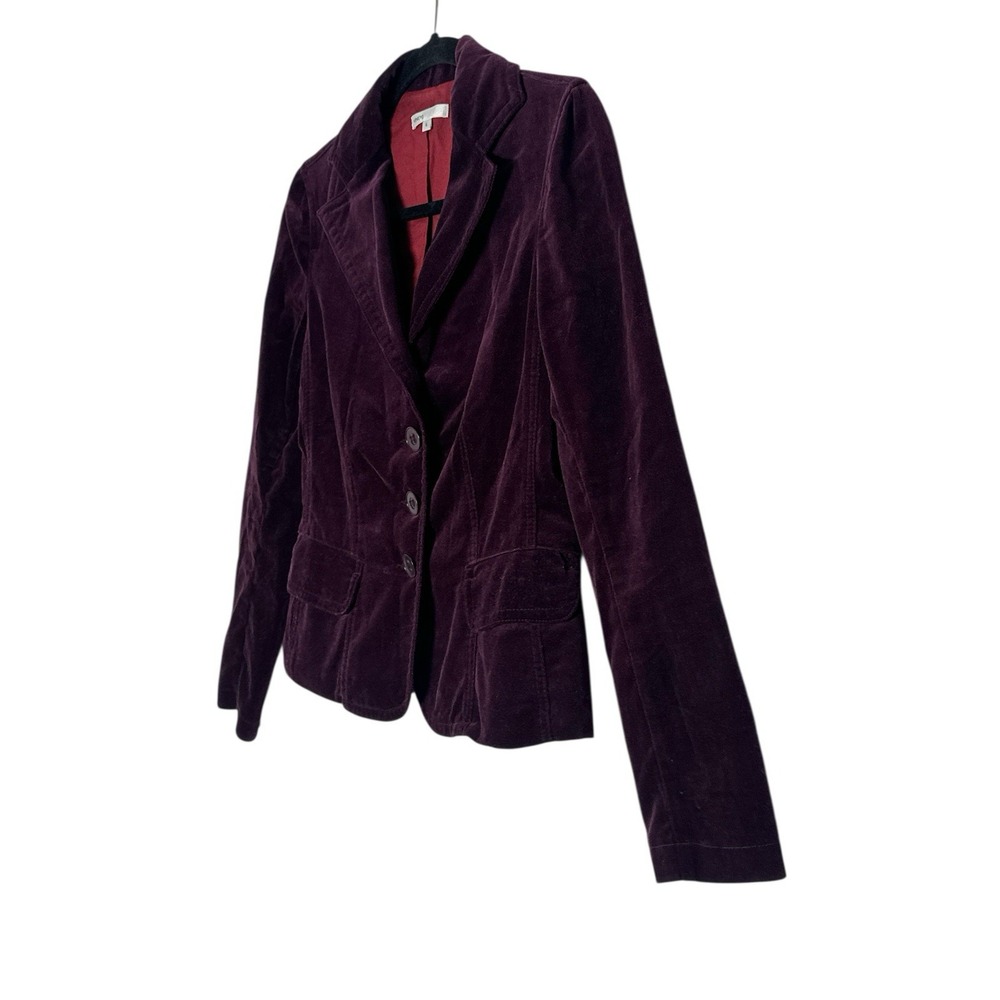 VINCE Velvet Blazer Jacket Womens Size 4 Purple Career Business Elegant Designer - Picture 7 of 9